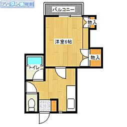 ハイツ南台 1Kの間取図画像