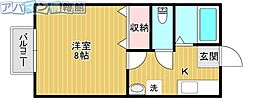 コモンズ古津駅前 1Kの間取図画像