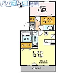 ファミール・カメリア 1LDKの間取図画像