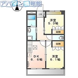 ピアリー・ファム. 2DKの間取図画像