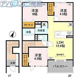 グラン・マーレ 3LDKの間取図画像