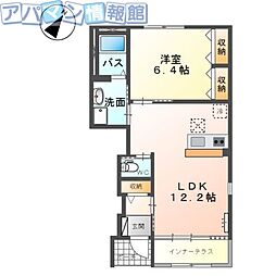 ヴィラ・カリーナ 1LDKの間取図画像