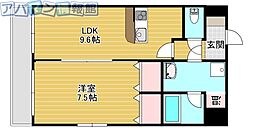 bElloi東船場 1LDKの間取図画像