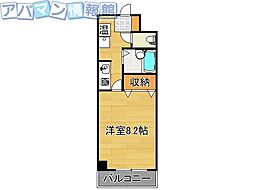 アーバンスカイ 1Kの間取図画像