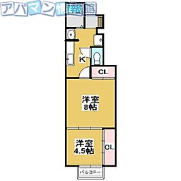 サンハイム早通 2Kの間取図画像