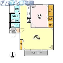 ルミエール・ピコ 1LDKの間取図画像