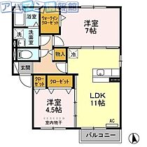 グランモア川口 201 ｜ 新潟県新潟市秋葉区川口2114（賃貸アパート2LDK・2階・55.44㎡） その2