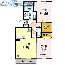 プランノールA  ｜ 新潟県五泉市赤海（賃貸アパート2LDK・3階・58.37㎡） その2