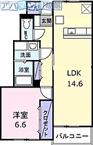 新潟県新潟市江南区亀田向陽1丁目（賃貸アパート1LDK・1階・51.05㎡） その2