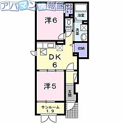 間取図画像 2DK