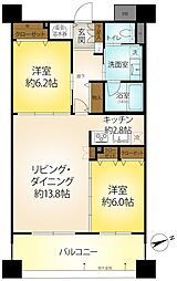 ダイヤモンドライフ湘南 2LDKの間取図画像