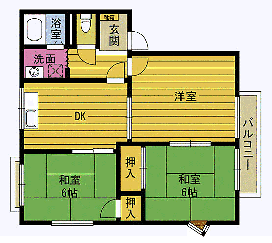 メゾンボザール C203｜大分県別府市実相寺(賃貸アパート3DK・2階・51.01㎡)の写真 その2
