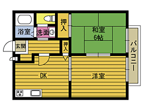 ビ－ラインわかな 102 ｜ 大分県別府市扇山（賃貸アパート2K・1階・40.93㎡） その2