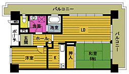 エス・バイ・エル別府 2LDKの間取図画像