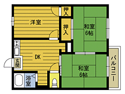 🉐敷金礼金0円！🉐グリーンコーポ永野Ｂ
