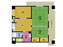 アリスマンション 401 4階3DKの間取り