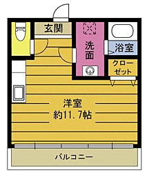 メゾン春木 ワンルームの間取図画像
