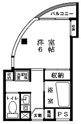 ピエテ瑞江 3階1Kの間取り