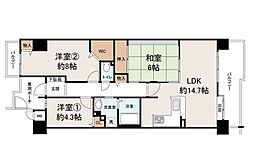 ユニライフ泉北深井駅前 3LDKの間取図画像