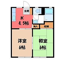 栃木県塩谷郡高根沢町大字宝積寺（賃貸アパート2K・1階・35.91㎡） その2