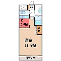 栃木県鹿沼市東町2丁目（賃貸アパート1K・1階・34.00㎡） その2