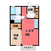 栃木県宇都宮市平松本町（賃貸アパート1LDK・1階・29.25㎡） その2