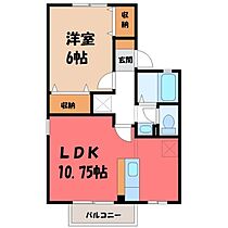 栃木県宇都宮市野沢町（賃貸アパート1LDK・1階・40.40㎡） その2