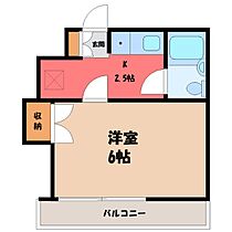 栃木県宇都宮市江曽島1丁目（賃貸マンション1K・2階・19.44㎡） その2