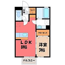 栃木県下野市下古山（賃貸アパート1LDK・2階・29.44㎡） その2