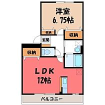 栃木県宇都宮市簗瀬4丁目（賃貸アパート1LDK・3階・46.30㎡） その2