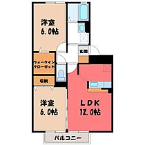 栃木県宇都宮市御幸ケ原町（賃貸アパート2LDK・2階・56.30㎡） その2