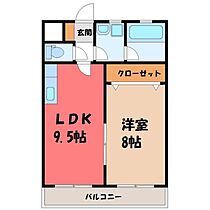 栃木県宇都宮市西3丁目（賃貸マンション1LDK・2階・39.60㎡） その2