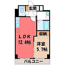 栃木県宇都宮市桜2丁目（賃貸マンション1LDK・1階・46.80㎡） その2