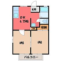 栃木県宇都宮市下岡本町（賃貸アパート1LDK・1階・40.92㎡） その2