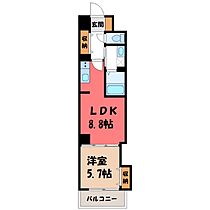 栃木県宇都宮市西2丁目（賃貸マンション1LDK・4階・37.68㎡） その2