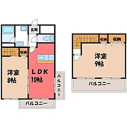 JR東北本線 宇都宮駅 3.2kmの賃貸マンション 7階2LDKの間取り