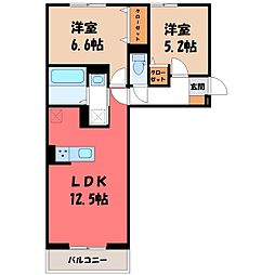 JR東北本線 宇都宮駅 バス17分 平松神社前下車 3.9km 1階/-