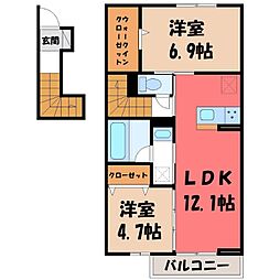 TORISIASアリステラ 2LDKの間取図画像