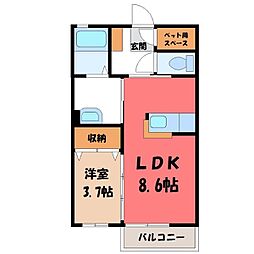 JR東北新幹線 宇都宮駅 バス25分 インターパーク宇都宮南下車 徒歩14分 1階/-
