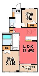 アルデバラン 2LDKの間取図画像
