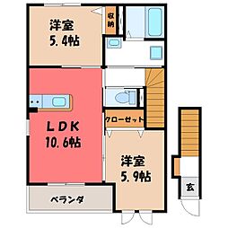 JR東北新幹線 宇都宮駅 バス15分 御幸ヶ原南下車 徒歩6分 2階/-
