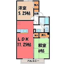 アネックスA 2LDKの間取図画像