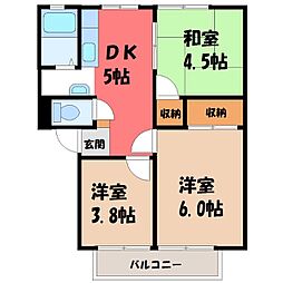 JR日光線 鶴田駅 3.8km