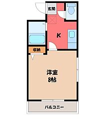 ベルウッドハイツ泉が丘 1Kの間取図画像