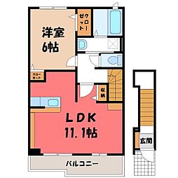 マグノリア 1LDKの間取図画像