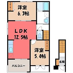 東武日光線 新鹿沼駅 徒歩18分 2階/-
