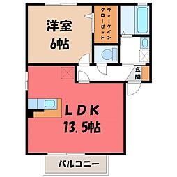 JR東北本線 雀宮駅 バス10分 自衛隊前下車 徒歩5分 1階/-