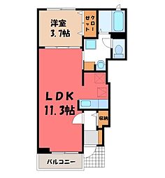 イースト・ハウス 1LDKの間取図画像