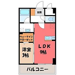ソレイユガーデン 1LDKの間取図画像