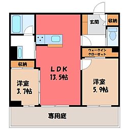 ラナフラット 2LDKの間取図画像